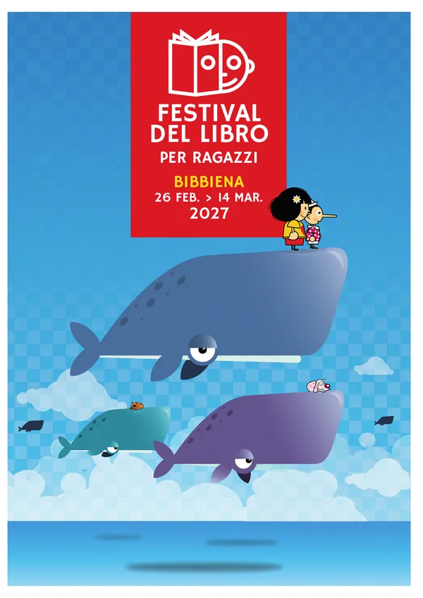 Copertina del flyer: Festival del Libro per Ragazzi, Bibbiena, 26 febbraio – 14 marzo 2027