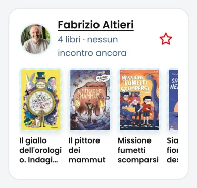 La pagina Autori: una scheda per ogni autore, con la foto, il nome e le copertine dei suoi libri.